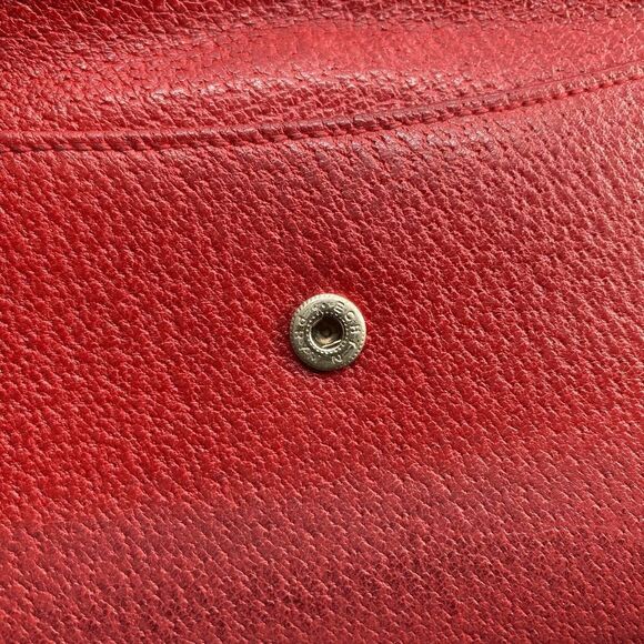 Authentic GUCCI Red Leather Long Slim Double Sided Wallet - Picture 12 of 13